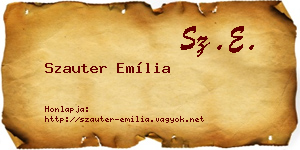Szauter Emília névjegykártya